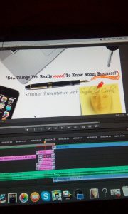 Seminar Video editing screenshot