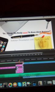 Seminar Video editing screenshot